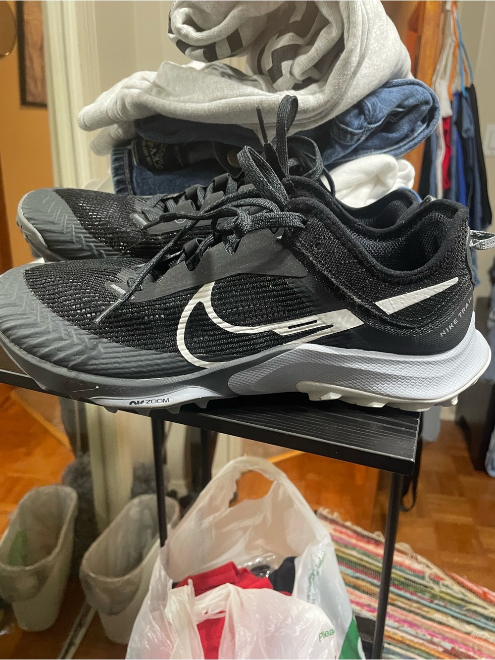 Nike Black and Gray Zoom Training Sneakers